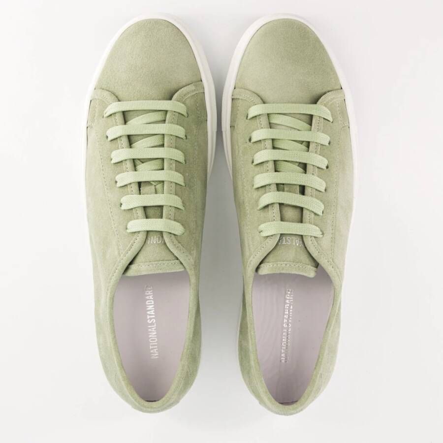 National Standard Handgemaakte Almond Suede Sneakers Green Heren