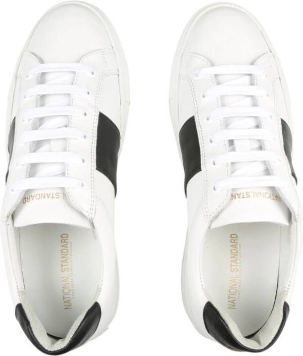 National Standard Handgemaakte Black Band Sneakers White Dames