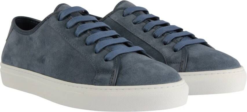 National Standard Handgemaakte Blauwe Suède Sneakers Blue Heren