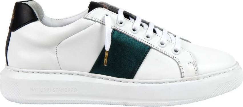 National Standard Handgemaakte Ethical Sneakers Wit Groen Multicolor Dames