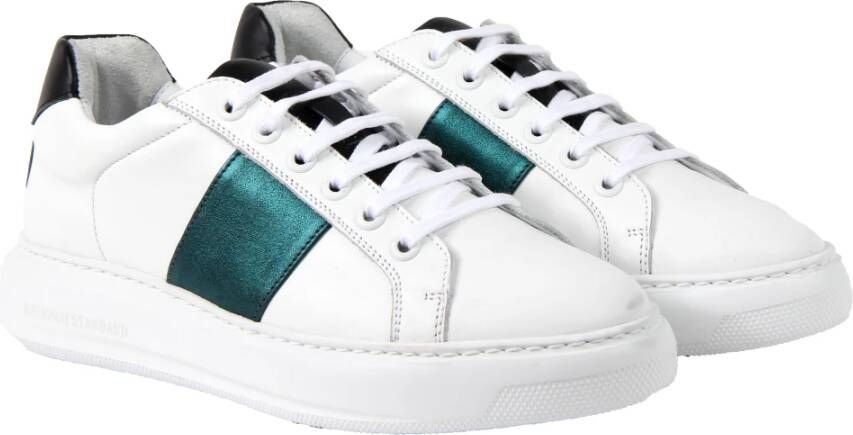 National Standard Handgemaakte Ethical Sneakers Wit Groen Multicolor Dames