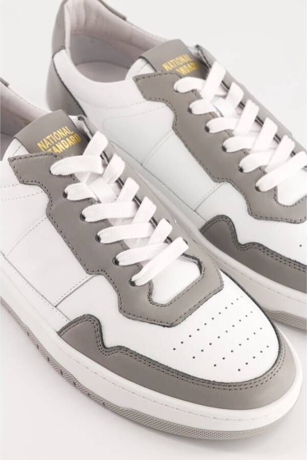 National Standard Handgemaakte Ethische Sneakers Wit Grijs Gray Heren