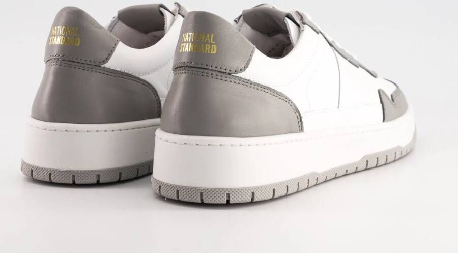 National Standard Handgemaakte Ethische Sneakers Wit Grijs Gray Heren