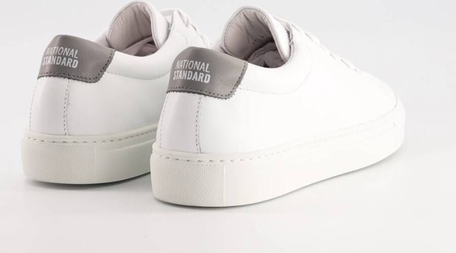 National Standard Handgemaakte Ethische Sneakers Wit Grijs White Heren