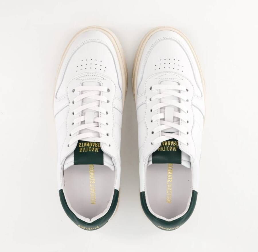 National Standard Handgemaakte Ethische Sneakers Wit Groen White Dames