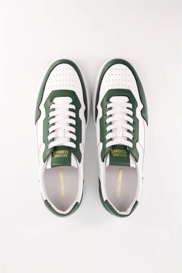 National Standard Handgemaakte Ethische Sneakers Wit Groen Multicolor Heren