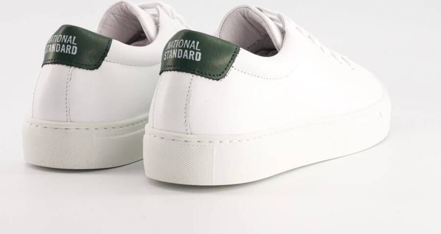 National Standard Handgemaakte Ethische Sneakers Wit Groen White Heren