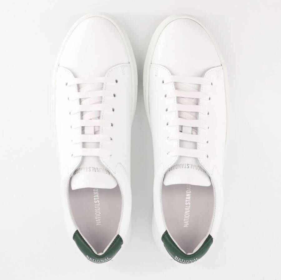 National Standard Handgemaakte Ethische Sneakers Wit Groen White Heren