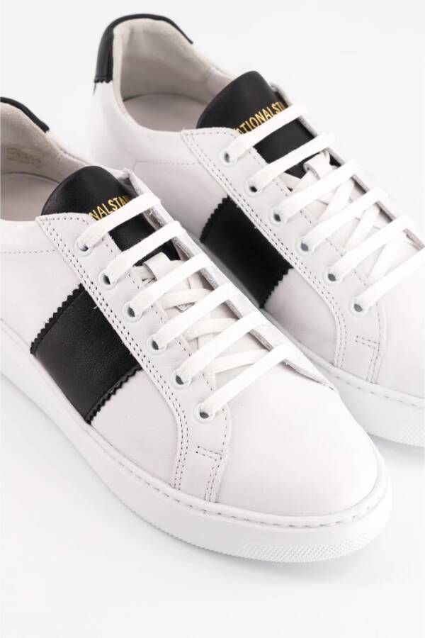 National Standard Handgemaakte Ethische Sneakers Wit Zwart White Dames