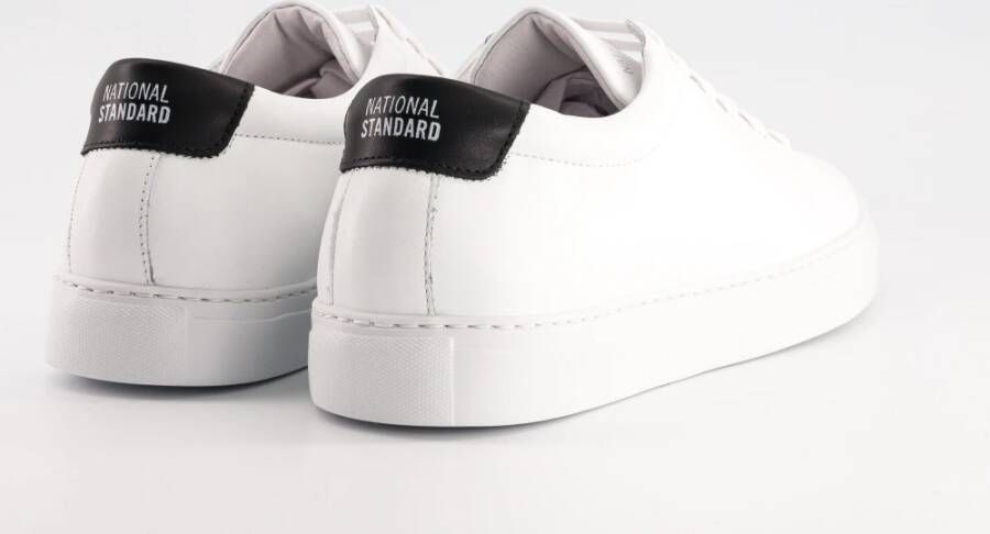 National Standard Handgemaakte Ethische Sneakers Wit Zwart White Heren