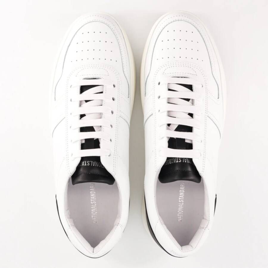 National Standard Handgemaakte Ethische Sneakers Wit Zwart White Heren