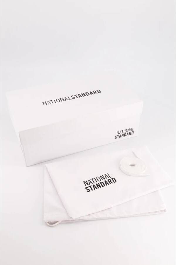 National Standard Handgemaakte Ethische Sneakers Wit Zwart White Heren