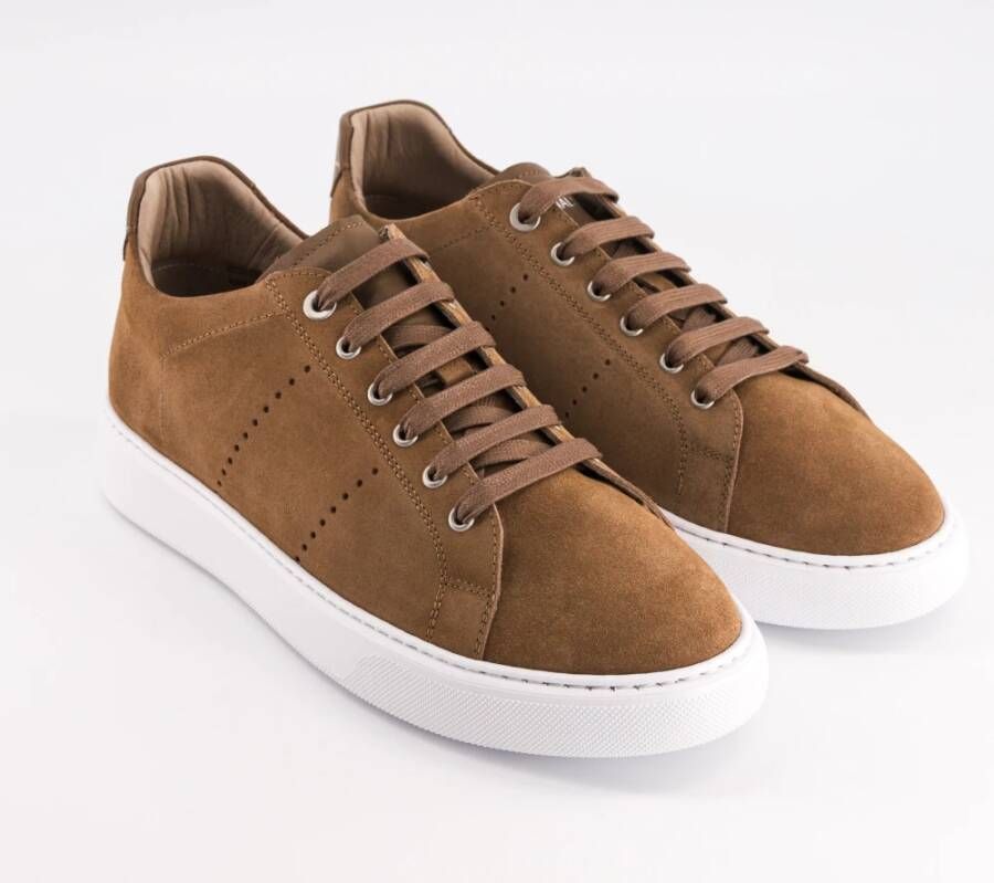 National Standard Handgemaakte Ethische Suède Sneakers Brown Heren