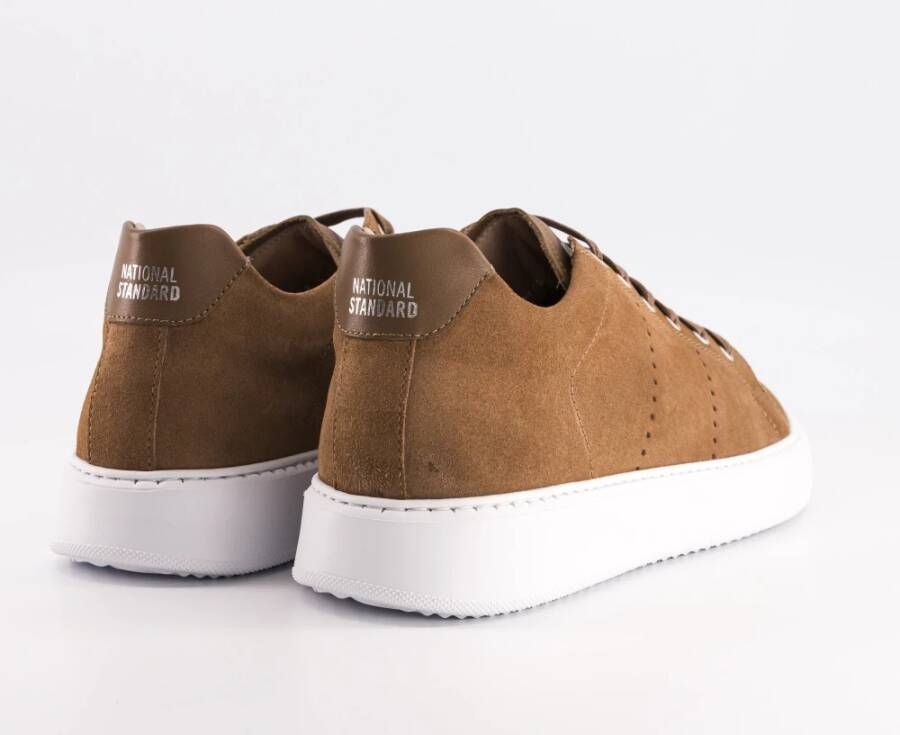 National Standard Handgemaakte Ethische Suède Sneakers Brown Heren