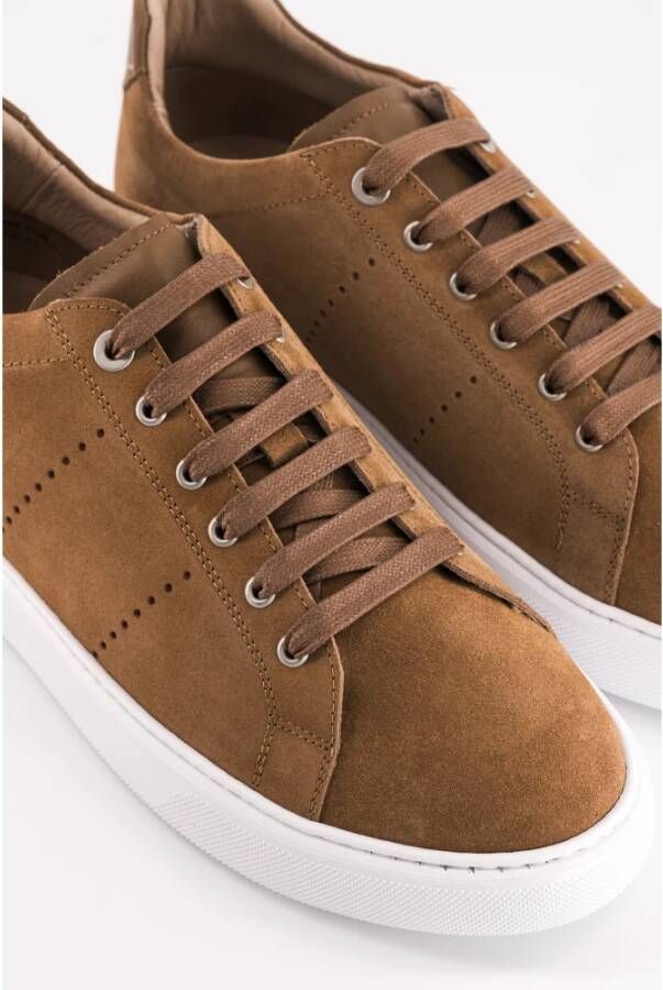 National Standard Handgemaakte Ethische Suède Sneakers Brown Heren