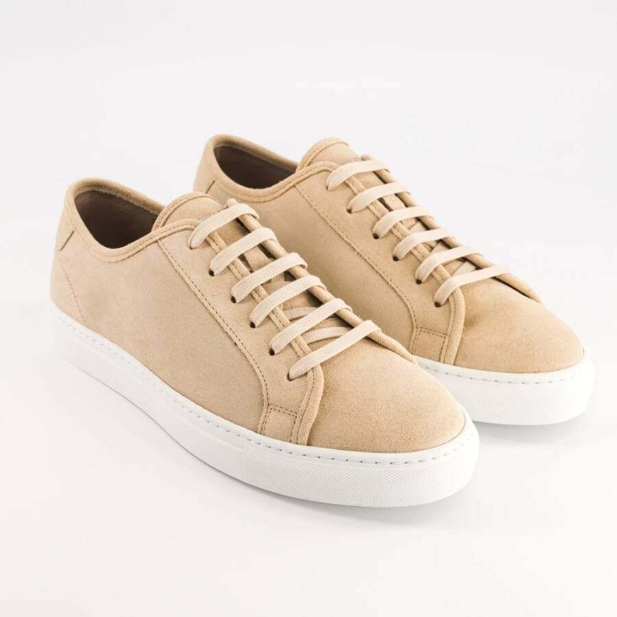 National Standard Handgemaakte Frost Suede Sneakers Beige Heren