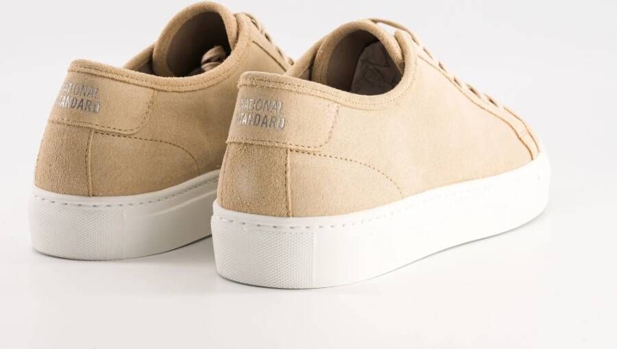 National Standard Handgemaakte Frost Suede Sneakers Beige Heren