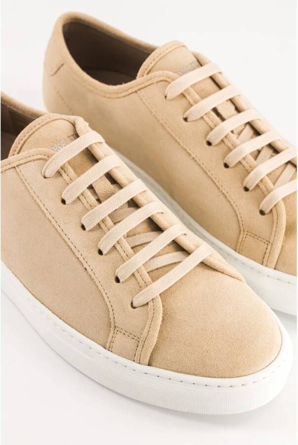 National Standard Handgemaakte Frost Suede Sneakers Beige Heren