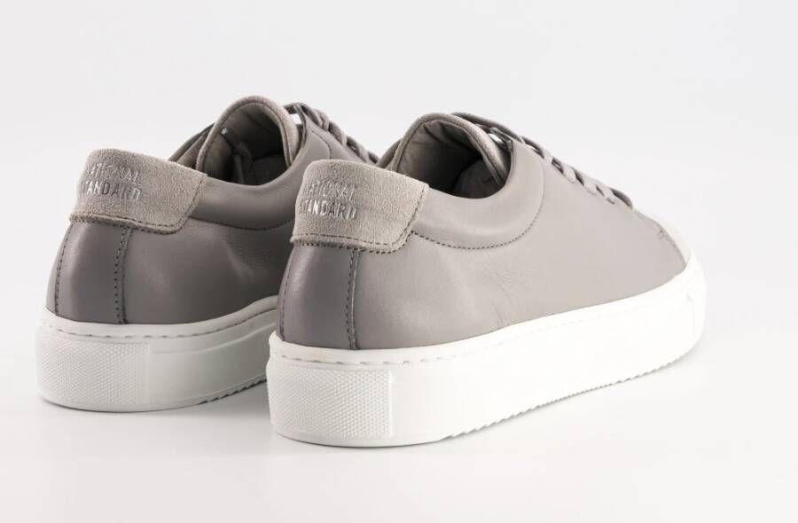 National Standard Handgemaakte Grijze Suède Sneakers Gray Heren