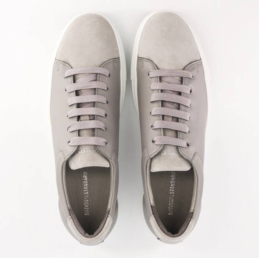 National Standard Handgemaakte Grijze Suède Sneakers Gray Heren