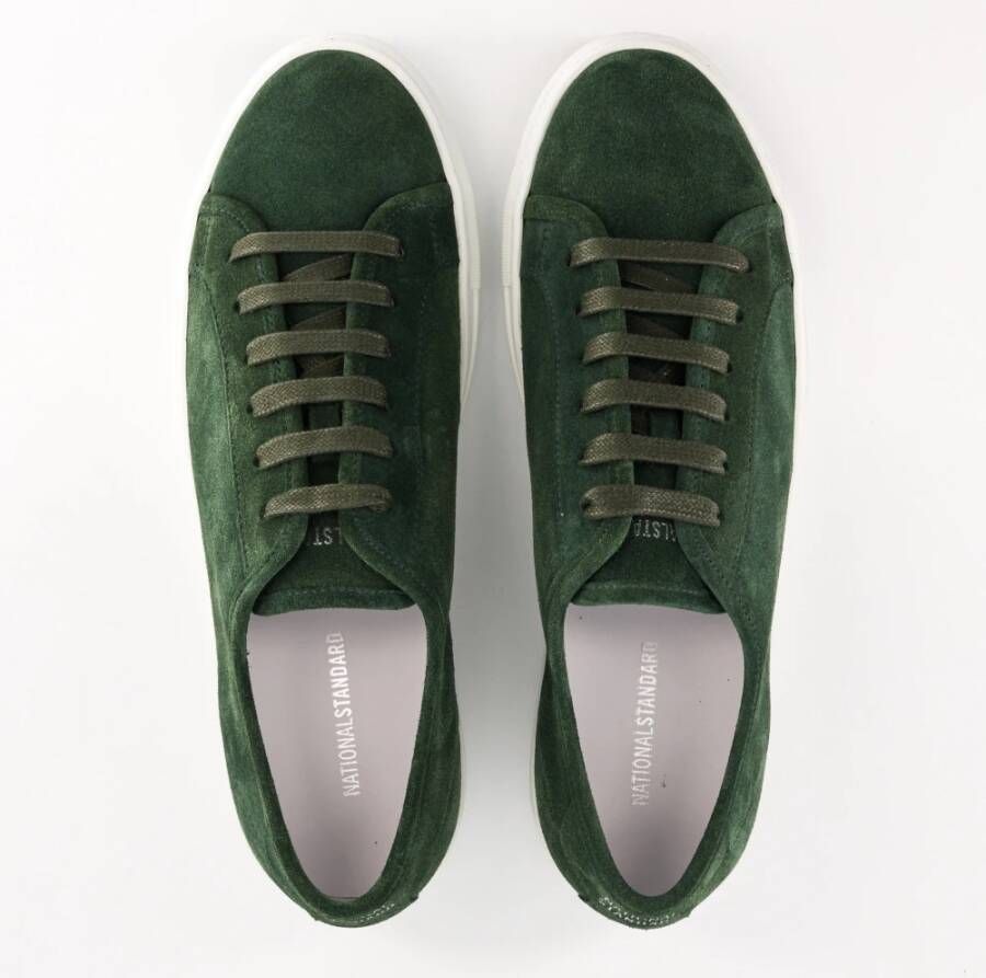 National Standard Handgemaakte Groene Suède Sneakers Green Heren