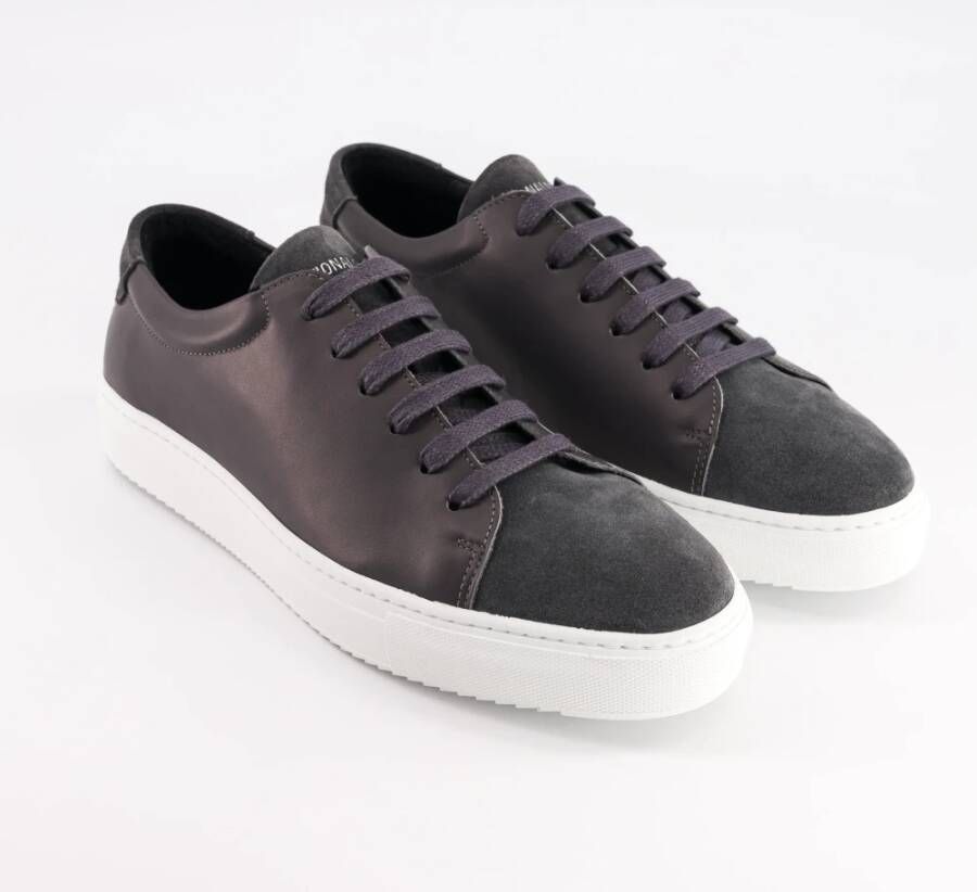 National Standard Handgemaakte Iron Suede Sneakers Gray Heren