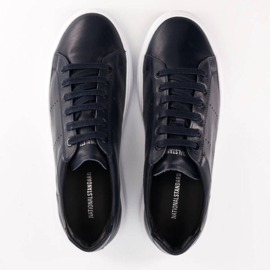 National Standard Handgemaakte Navy Sneakers Ethisch Gemaakt in Portugal Blue Heren