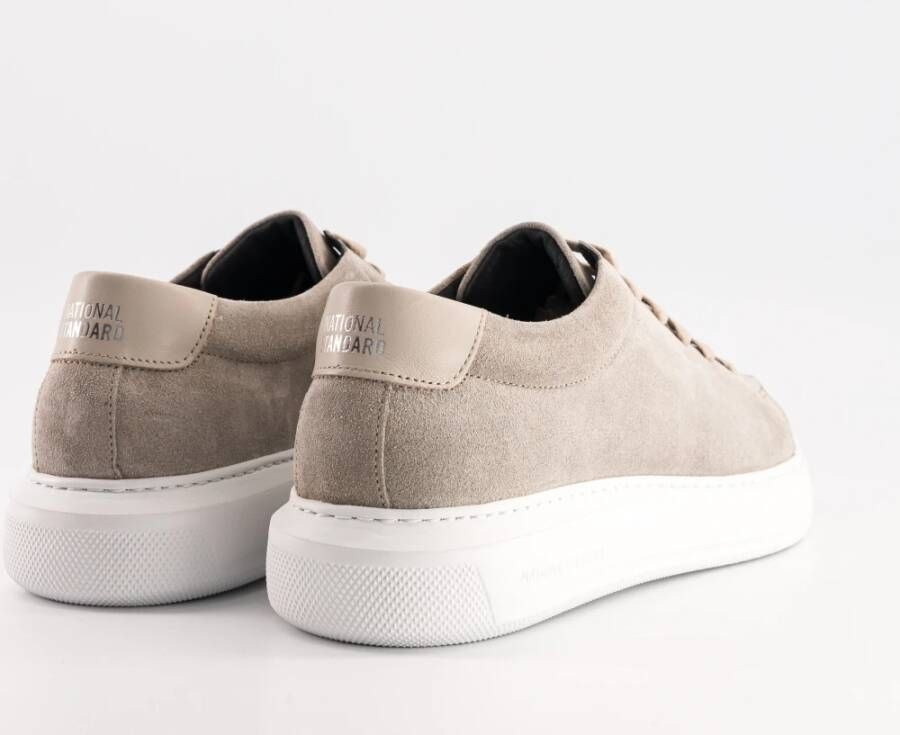 National Standard Handgemaakte Sand Suède Sneakers Beige Heren