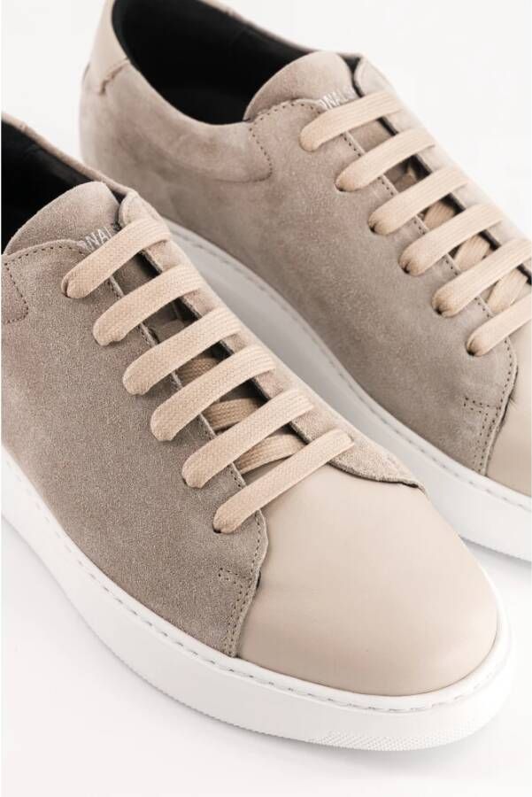 National Standard Handgemaakte Sand Suède Sneakers Beige Heren