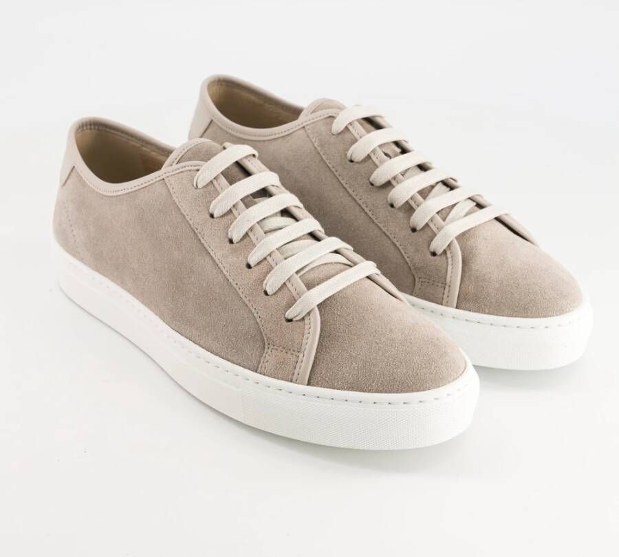 National Standard Handgemaakte Sand Suède Sneakers Beige Heren