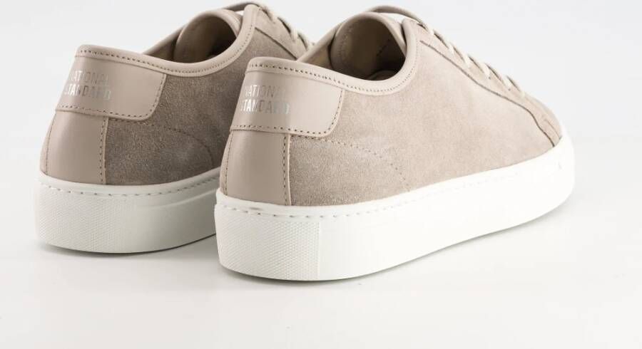 National Standard Handgemaakte Sand Suède Sneakers Beige Heren