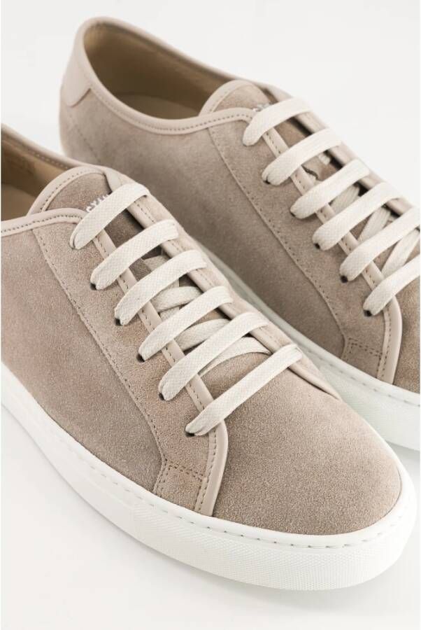 National Standard Handgemaakte Sand Suède Sneakers Beige Heren