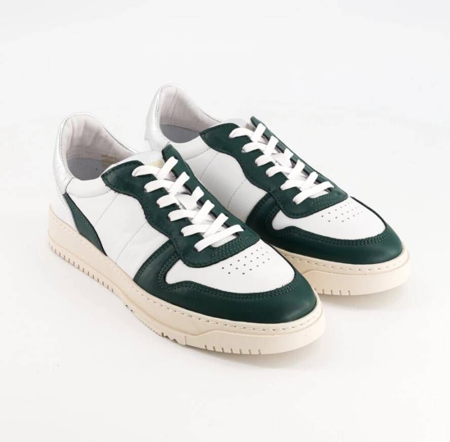 National Standard Handgemaakte Silvergreen Sneakers Green Dames