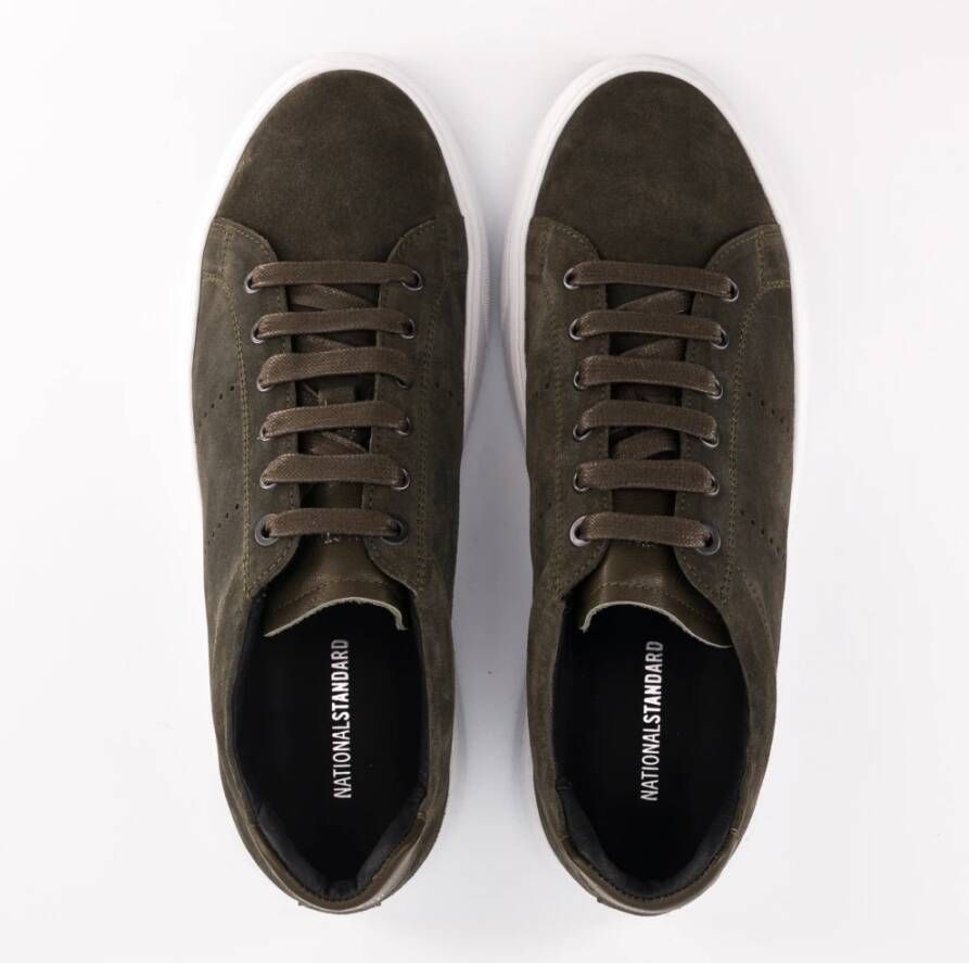 National Standard Handgemaakte Suede Sneakers Green Heren