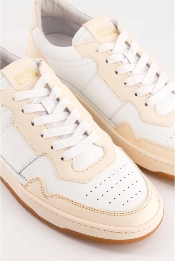 National Standard Handgemaakte White Frost Sneakers Beige Heren