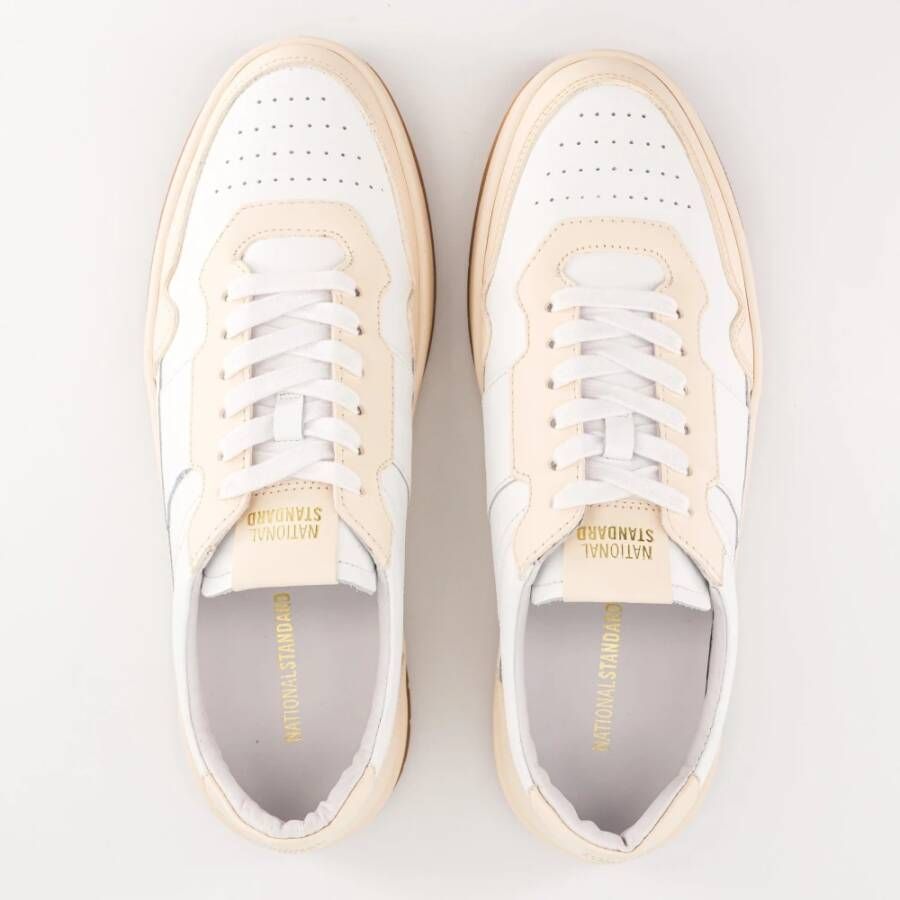 National Standard Handgemaakte White Frost Sneakers Beige Heren