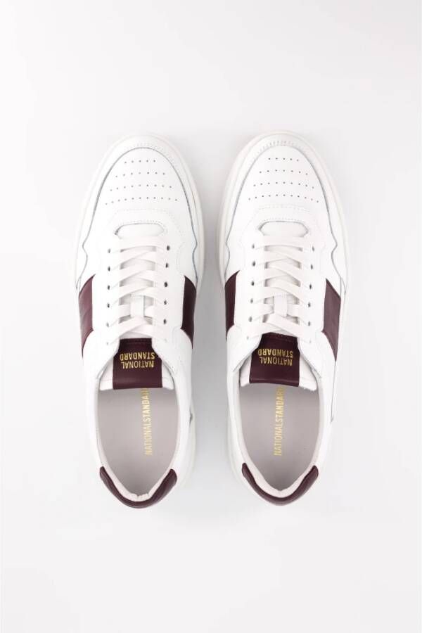 National Standard Handgemaakte Wine Band Sneakers Brown Heren