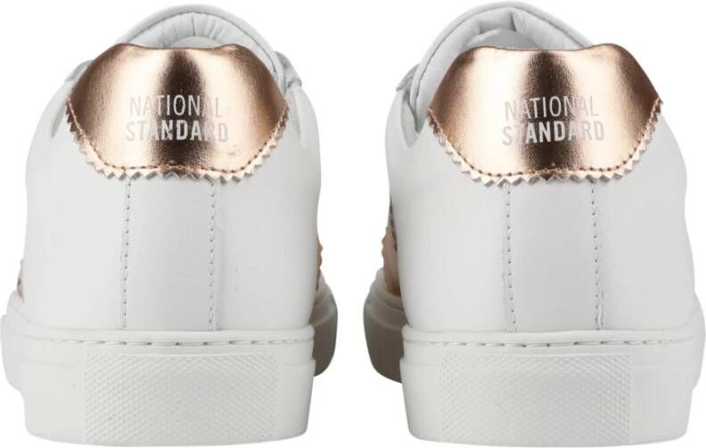 National Standard Handgemaakte wit goud roze sneakers Yellow Dames