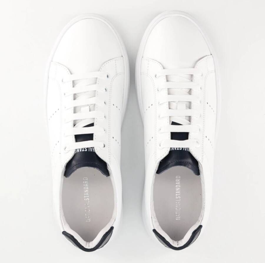 National Standard Handgemaakte witte marine sneakers White Heren