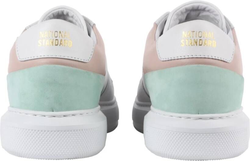 National Standard Handgemaakte Witte Mint Sneakers Multicolor Dames