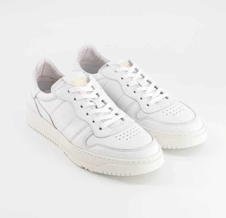 National Standard Handgemaakte Witte Monochrome Sneakers White Dames