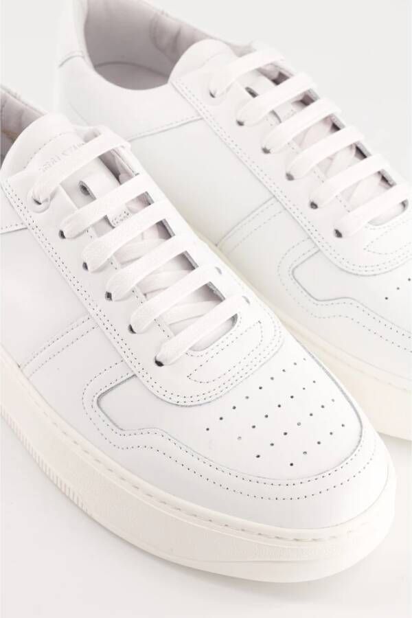 National Standard Handgemaakte Witte Monochrome Sneakers White Heren