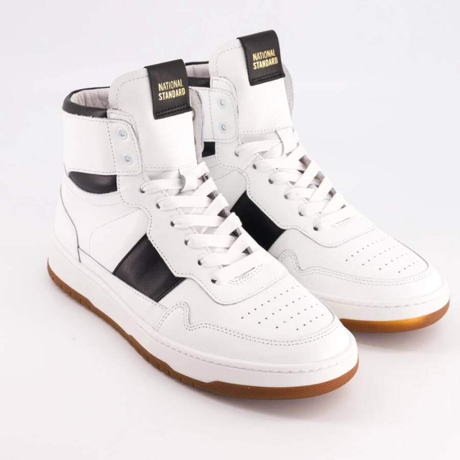 National Standard Handgemaakte Zwarte Band Sneakers White Heren