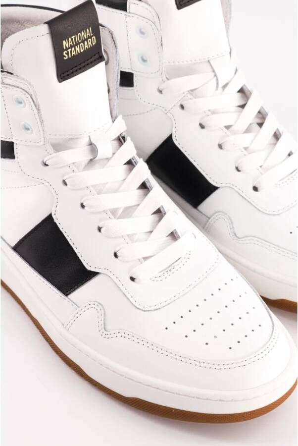 National Standard Handgemaakte Zwarte Band Sneakers White Heren