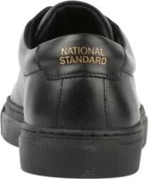 National Standard Handgemaakte Zwarte Monochrome Sneakers Black Dames