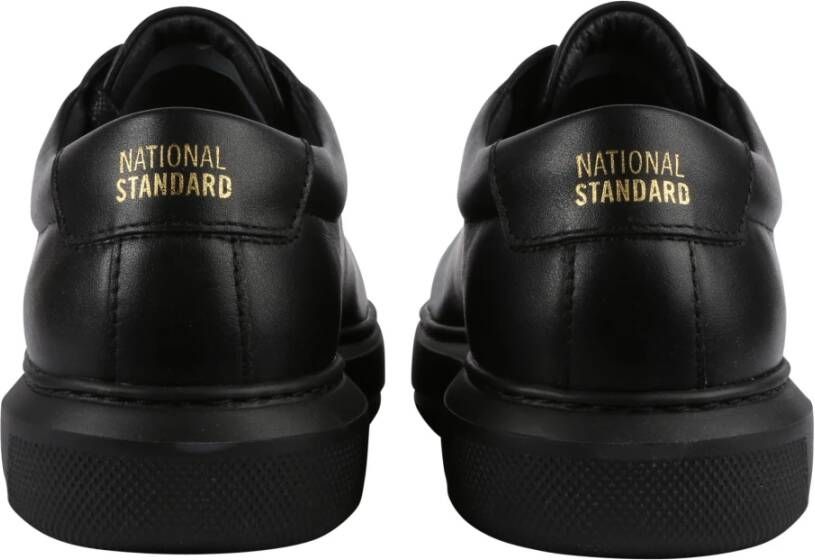 National Standard Handgemaakte Zwarte Monochrome Sneakers Black Dames