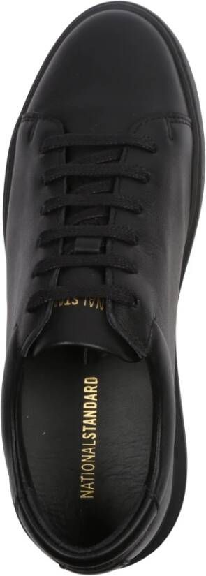 National Standard Handgemaakte Zwarte Monochrome Sneakers Black Dames