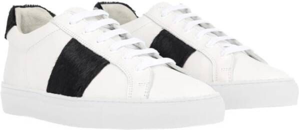 National Standard Handgemaakte Zwarte Pony Sneakers White Dames