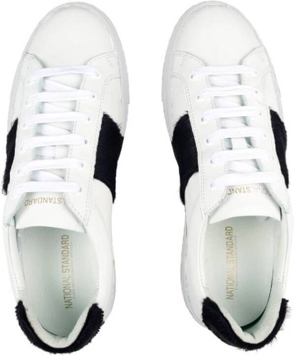 National Standard Handgemaakte Zwarte Pony Sneakers White Dames