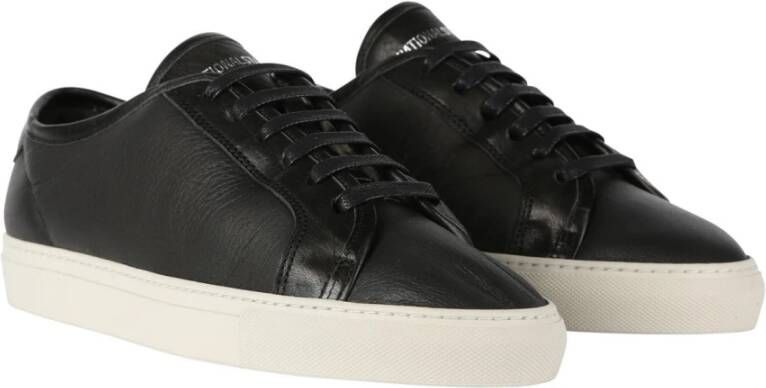 National Standard Handgemaakte Zwarte Shearling Sneakers Black Dames